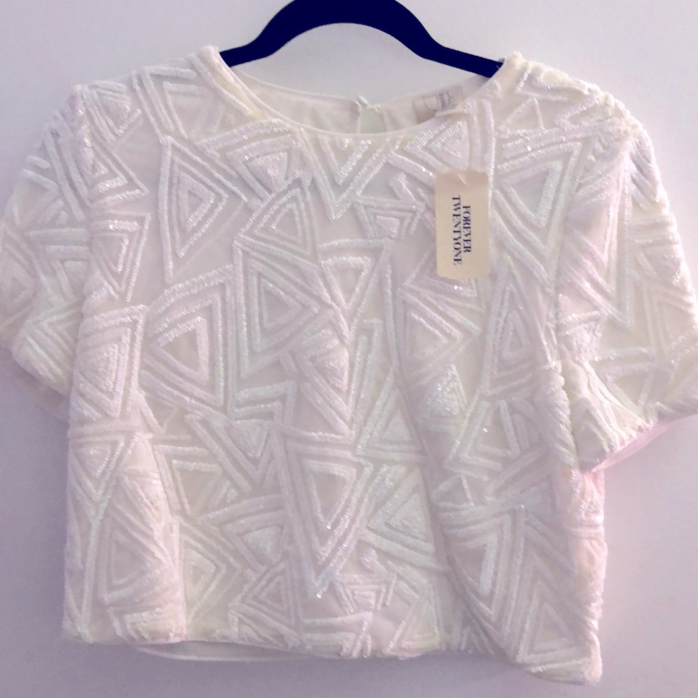 Forever 21 sparkle cropped top